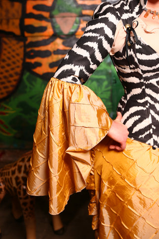 Deluxe Detachable Flounce Sleeves in Zebra Upholstery - Safari, So Good Collection