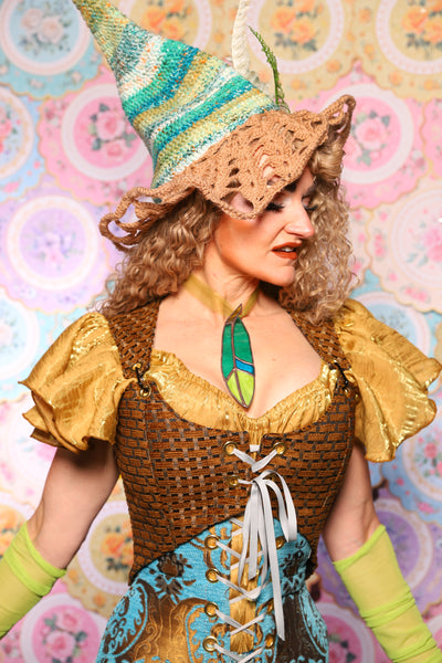 09. Cropped Marie in Beaver Basket Weave - The Minerally Mine Collection