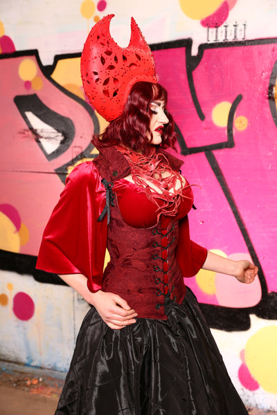 Vixen w/ Fold Over Collar in Blood Course  -"The Raven & Ruby Collection"- #51