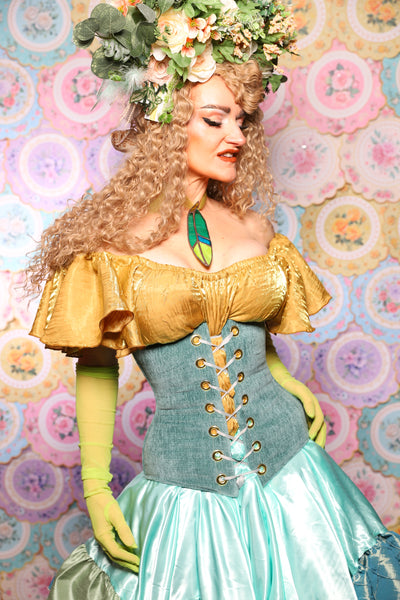 43. Wench Corset in Arcane Thread - The Minerally Mine Collection