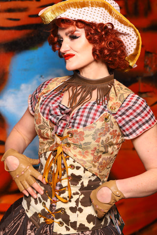 Cropped Marie Bodice in Springdale *PLEASE order by BUST Measurement, NOT waist!* - The Tumbleweed Collection