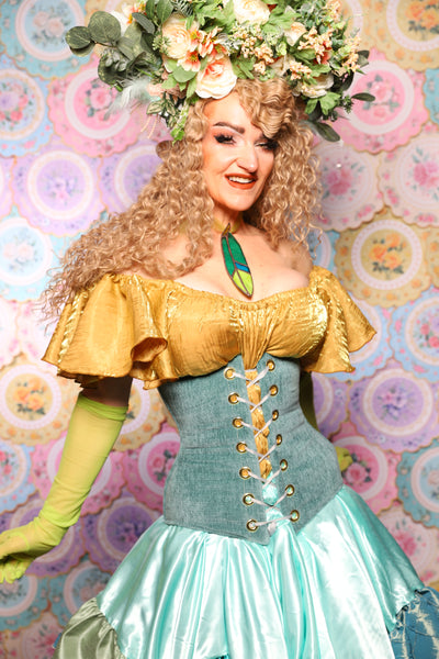 43. Wench Corset in Arcane Thread - The Minerally Mine Collection