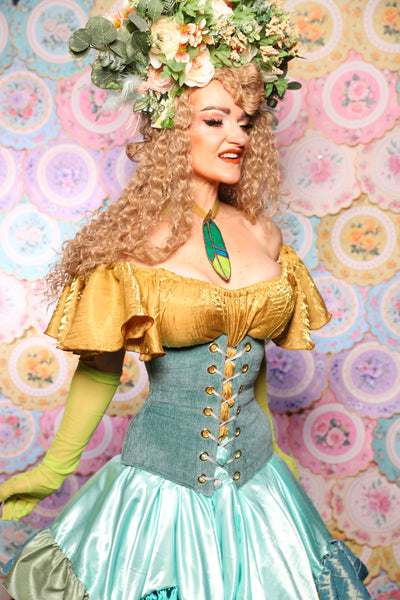 43. Wench Corset in Arcane Thread - The Minerally Mine Collection
