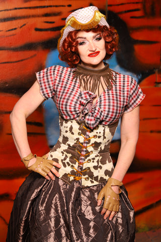 Wench Corset in Holy Cow - The Tumbleweed Collection
