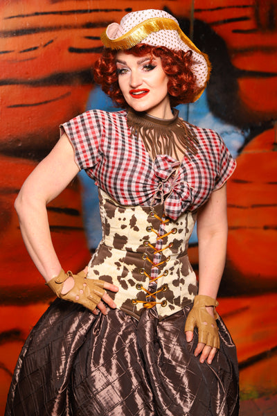 Wench Corset in Holy Cow - The Tumbleweed Collection