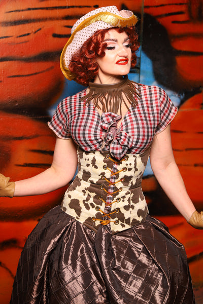 Wench Corset in Holy Cow - The Tumbleweed Collection