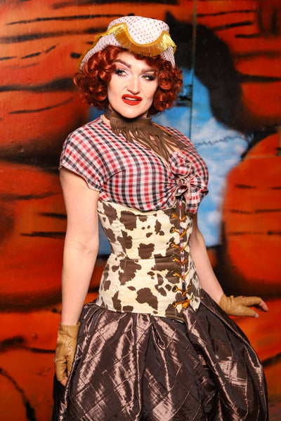 Wench Corset in Holy Cow - The Tumbleweed Collection