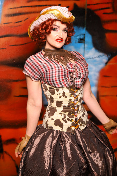 Wench Corset in Holy Cow - The Tumbleweed Collection