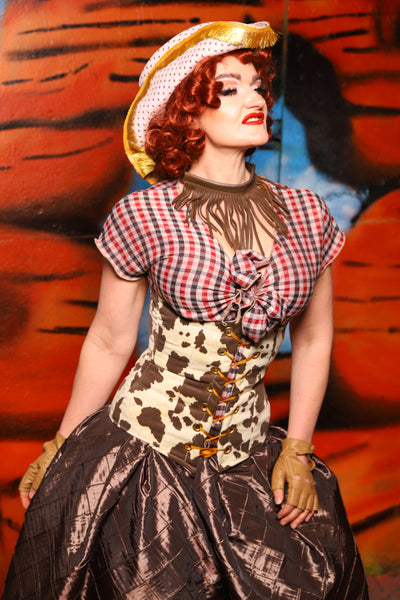 Wench Corset in Holy Cow - The Tumbleweed Collection