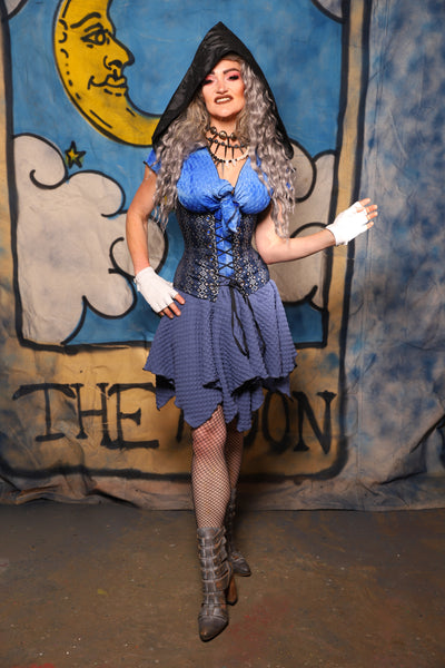 27. Mini Fairy Skirt in Soft Blue Texture - The Sapphire Séance Collection