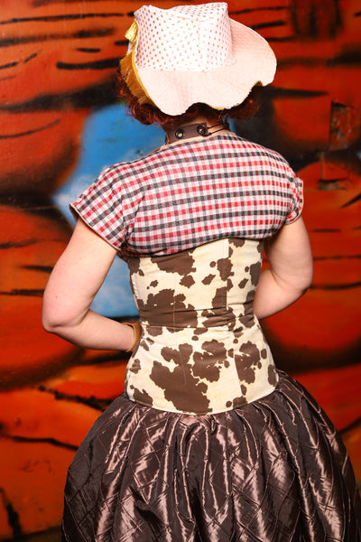 Wench Corset in Holy Cow - The Tumbleweed Collection