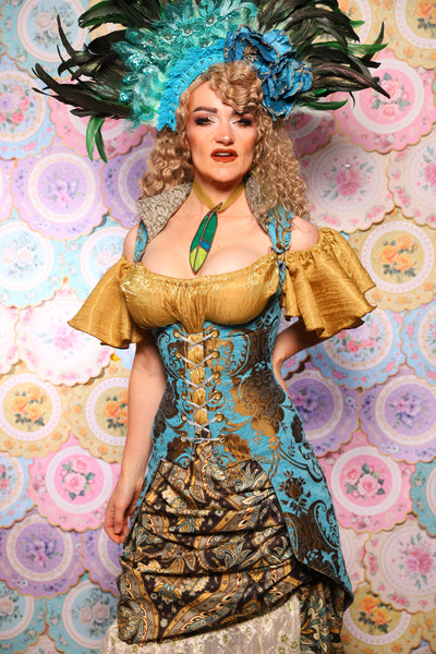 27. Peacock Vixen in Turquoise & Bronze Medallion  - The Minerally Mine Collection