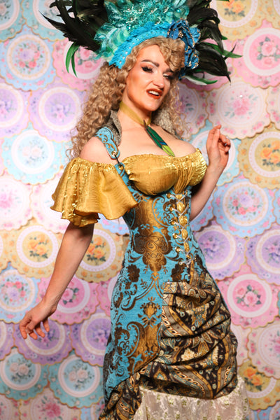 27. Peacock Vixen in Turquoise & Bronze Medallion  - The Minerally Mine Collection