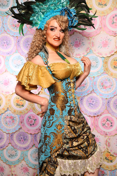 27. Peacock Vixen in Turquoise & Bronze Medallion  - The Minerally Mine Collection