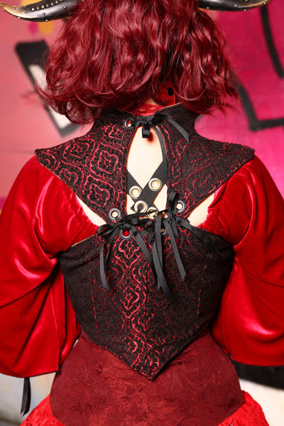 Detachable Sorceress Straps in Crimson & Black -"The Raven & Ruby Collection" - #26