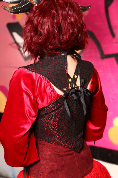 Detachable Sorceress Straps in Crimson & Black -"The Raven & Ruby Collection" - #26
