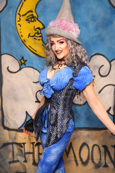 04. Artemis Underbust in Blue Troubadour - The Sapphire Séance Collection