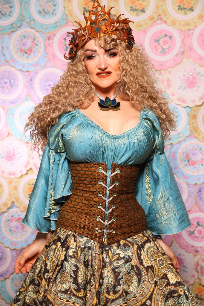 31. Petite Wench Underbust in Beaver Basket Weave - The Minerally Mine Collection