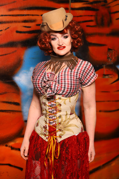 Wench Corset in Zion Floral - The Tumbleweed Collection
