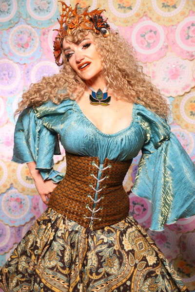 31. Petite Wench Underbust in Beaver Basket Weave - The Minerally Mine Collection