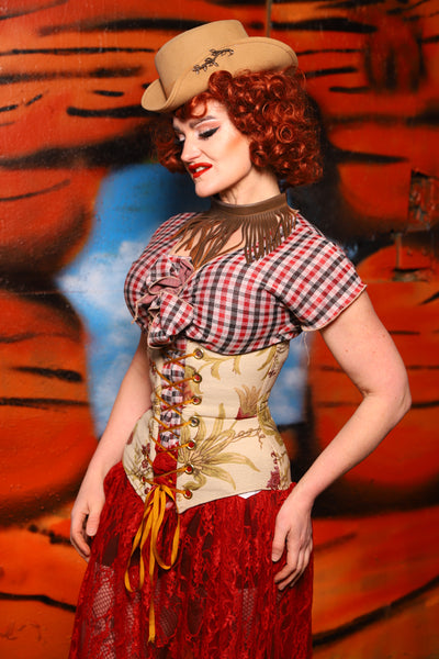 Wench Corset in Zion Floral - The Tumbleweed Collection