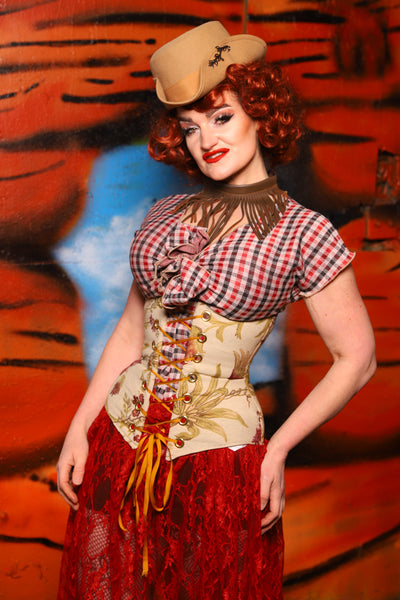 Wench Corset in Zion Floral - The Tumbleweed Collection
