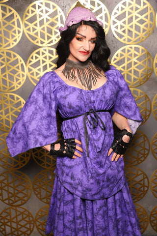 03. Classic Blouse in Purple Marble - The “Pick Pocket Princess” Collection