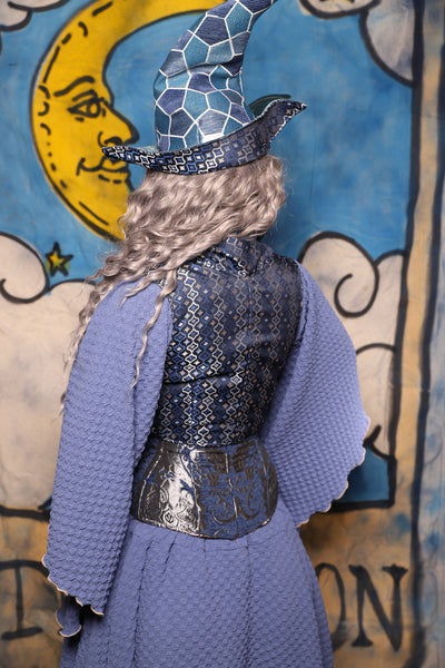 16. Cropped Vixen Underbust in Blue Troubadour - The Sapphire Séance Collection