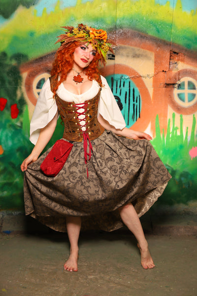 Hobbit Set #04 Maiden Bodice + Hobbit Tulip Skirt + Pouch *blouse sold separately* - The "There & Back Again" Collection