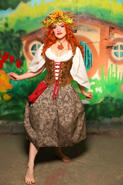 Hobbit Set #04 Maiden Bodice + Hobbit Tulip Skirt + Pouch *blouse sold separately* - The "There & Back Again" Collection