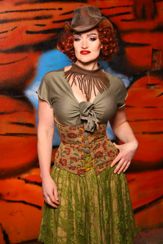 Petite Wench Corset in Escalante - The Tumbleweed Collection
