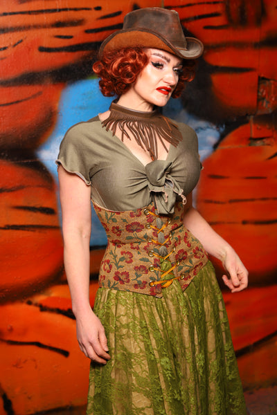 Petite Wench Corset in Escalante - The Tumbleweed Collection