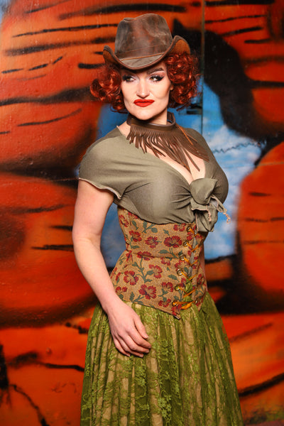Petite Wench Corset in Escalante - The Tumbleweed Collection