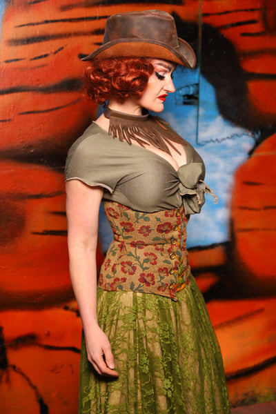 Petite Wench Corset in Escalante - The Tumbleweed Collection