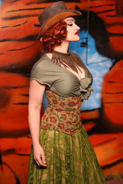 Petite Wench Corset in Escalante - The Tumbleweed Collection