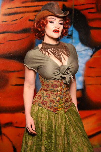 Petite Wench Corset in Escalante - The Tumbleweed Collection