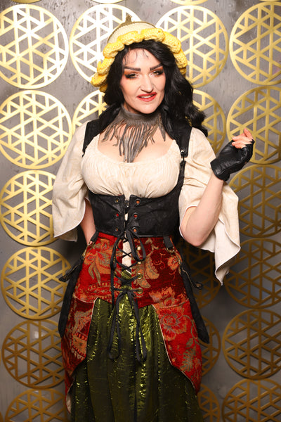 Cropped Vixen w/hardware *AND POCKETS* in Pitch Black Medallion - The “Pick Pocket Princess” Collection