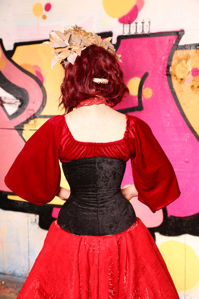 Wench Corset in Black Scales -"The Raven & Ruby Collection" - #53