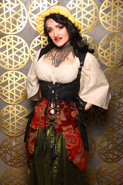 Cropped Vixen w/hardware *AND POCKETS* in Pitch Black Medallion - The “Pick Pocket Princess” Collection