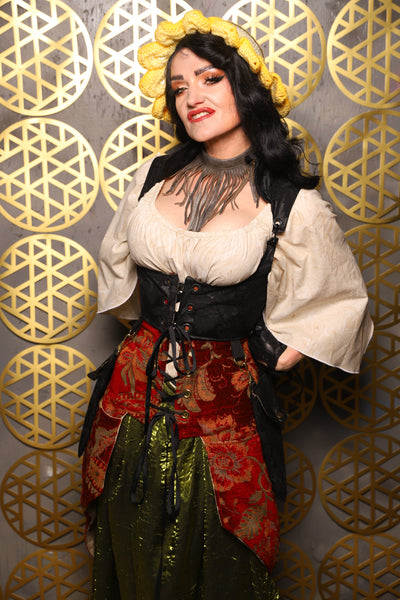 Cropped Vixen w/hardware *AND POCKETS* in Pitch Black Medallion - The “Pick Pocket Princess” Collection