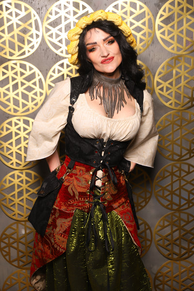 Cropped Vixen w/hardware *AND POCKETS* in Pitch Black Medallion - The “Pick Pocket Princess” Collection