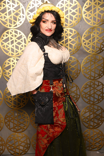 Cropped Vixen w/hardware *AND POCKETS* in Pitch Black Medallion - The “Pick Pocket Princess” Collection