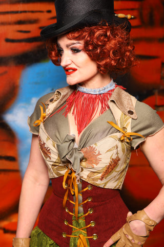 Cropped Overbust Voyager in Zion Floral *PLEASE order by BUST Measurement, NOT waist!* - The Tumbleweed Collection
