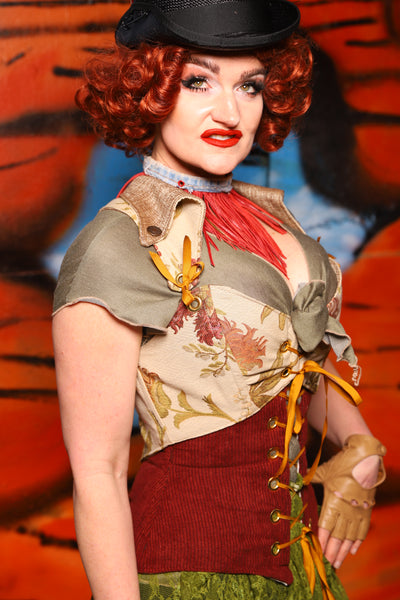 Cropped Overbust Voyager in Zion Floral *PLEASE order by BUST Measurement, NOT waist!* - The Tumbleweed Collection