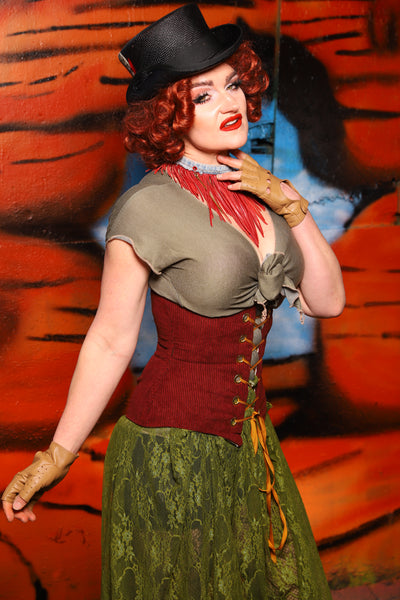 Petite Wench in Rodeo Red Corduroy - The Tumbleweed Collection