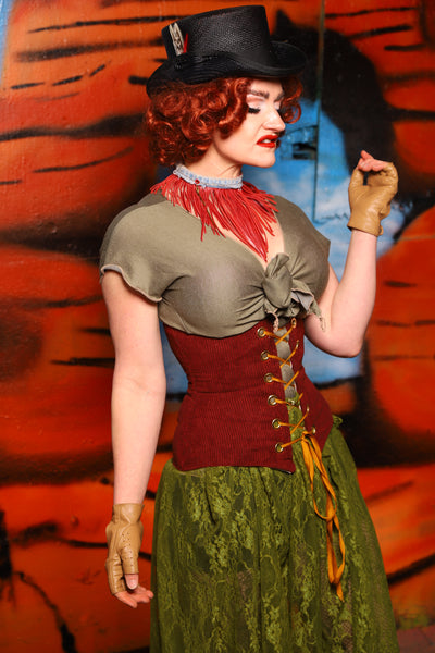 Petite Wench in Rodeo Red Corduroy - The Tumbleweed Collection