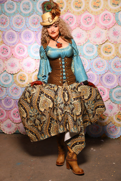17. Fairy Skirt in Serpent's Eye Floral - The Minerally Mine Collection