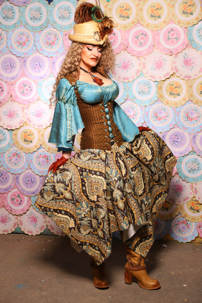 17. Fairy Skirt in Serpent's Eye Floral - The Minerally Mine Collection