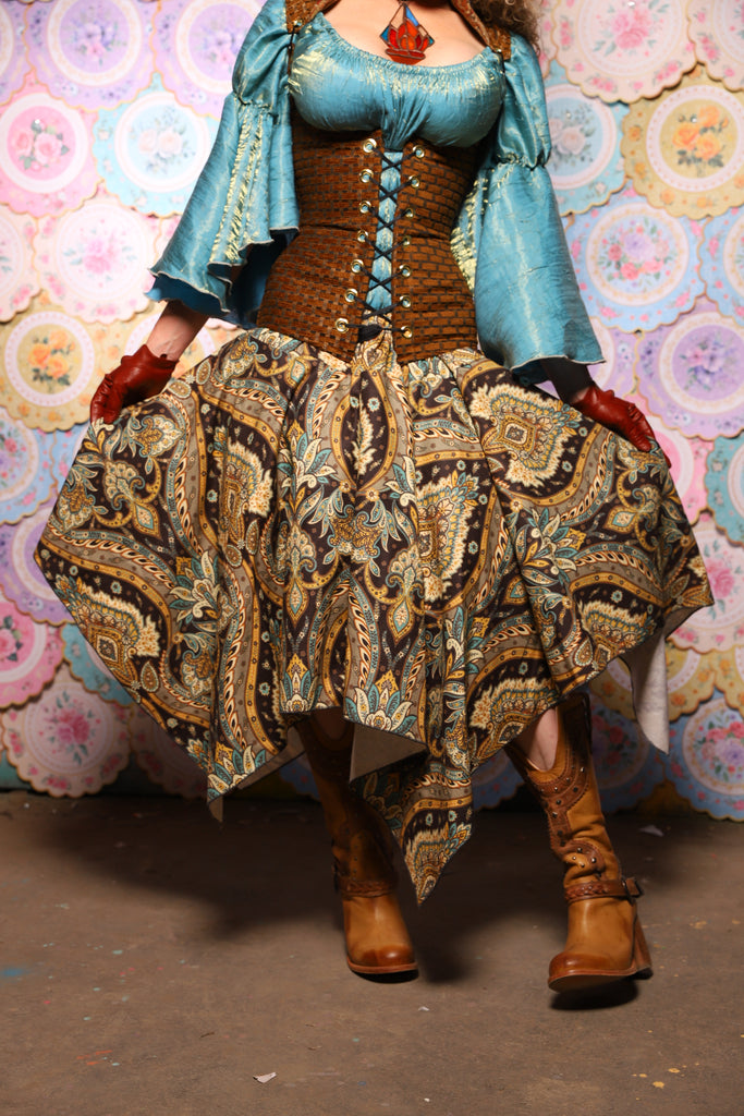 17. Fairy Skirt in Serpent's Eye Floral - The Minerally Mine Collection