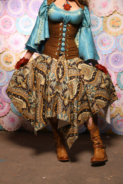 17. Fairy Skirt in Serpent's Eye Floral - The Minerally Mine Collection